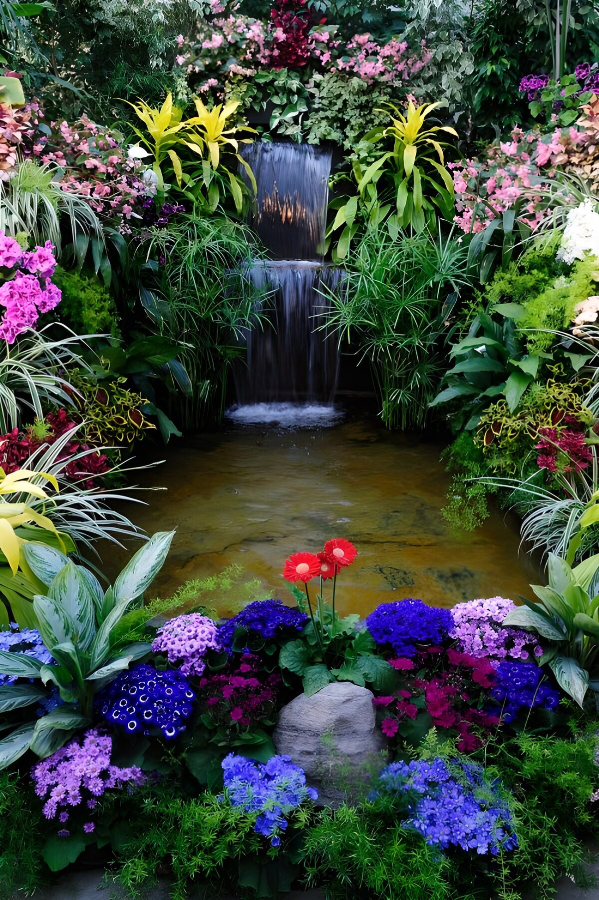 Prachtige Bloemenwaterval