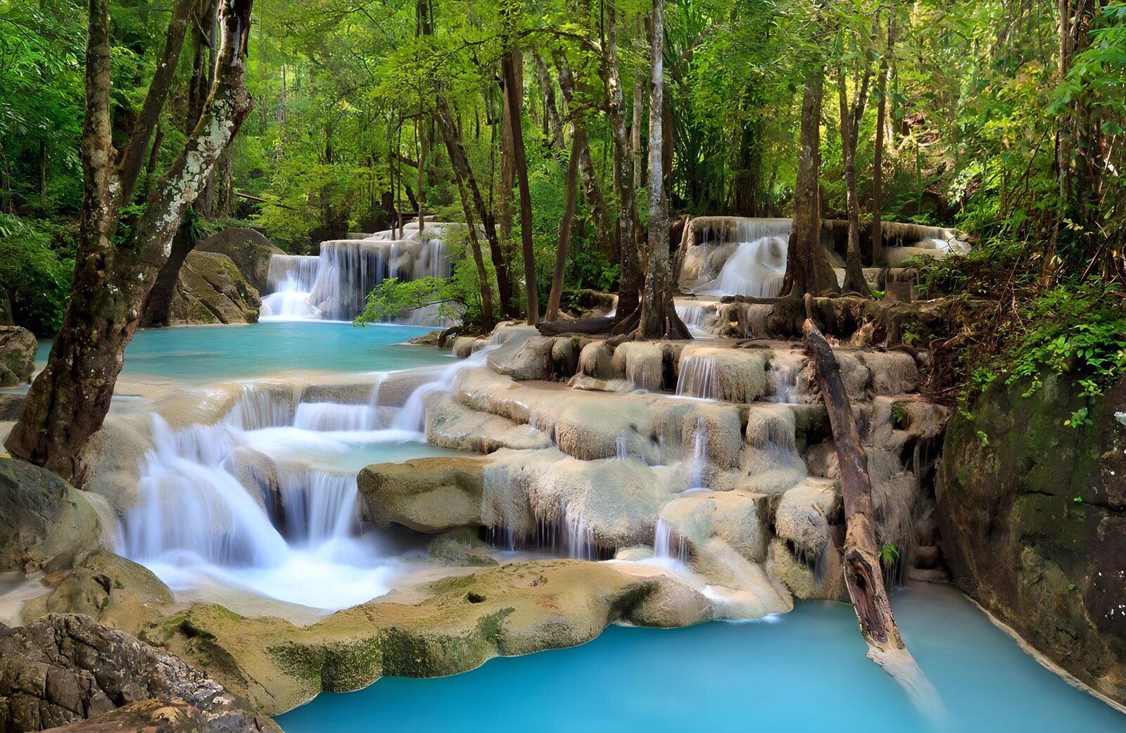 Betoverend Tropisch Waterval Paradijs