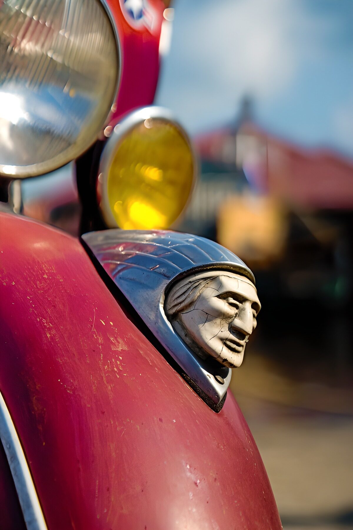 Vintage auto met originele versiering