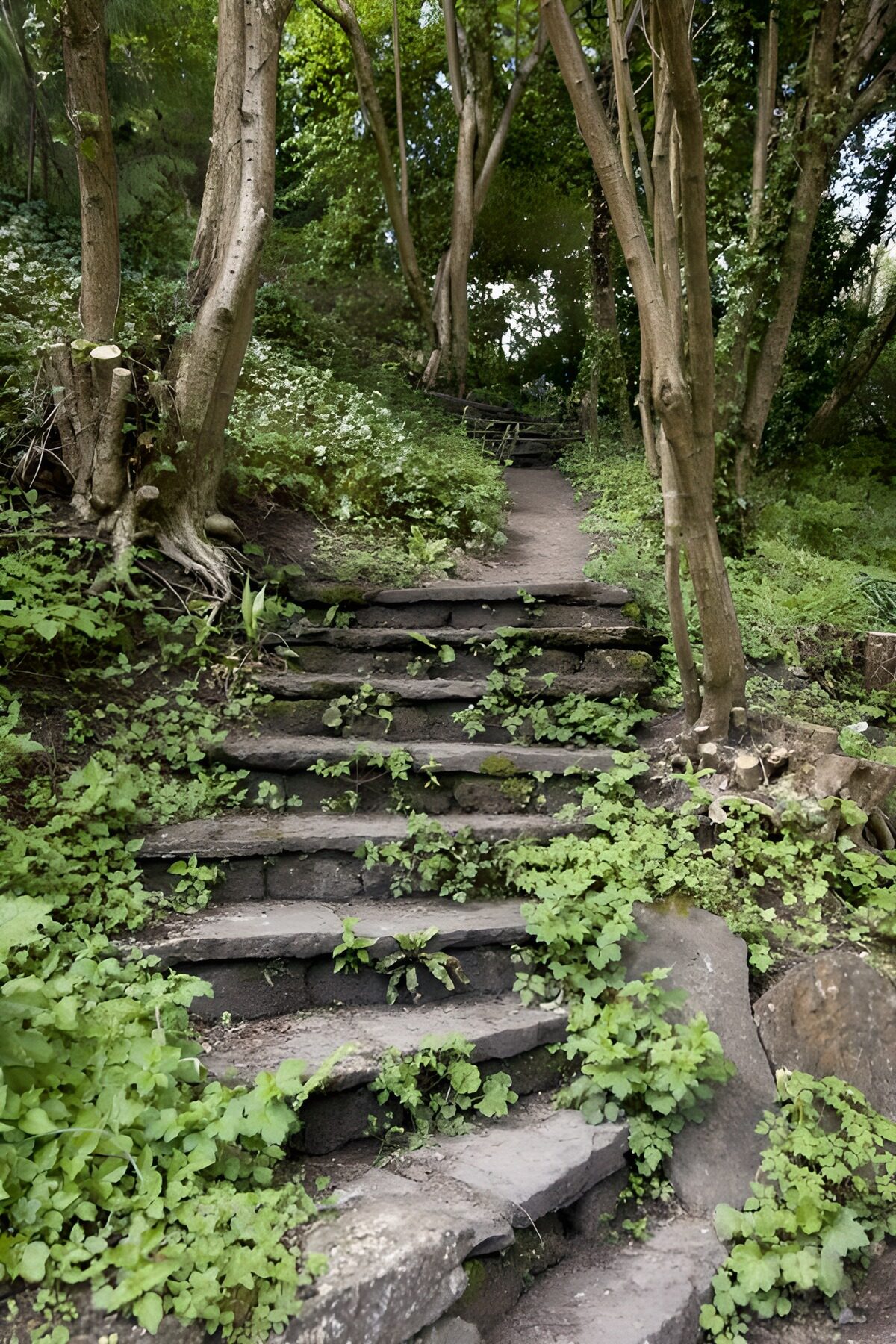 Betoverende trappen door het groen