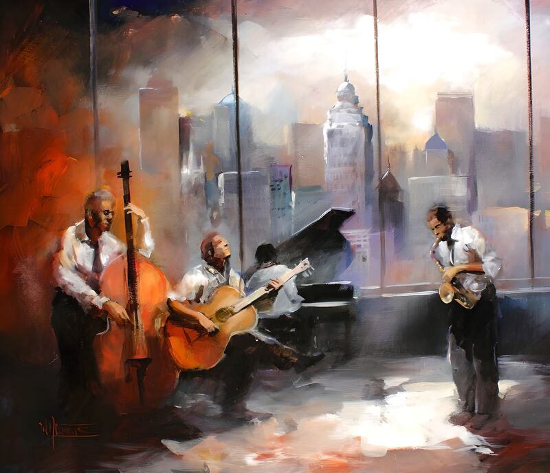 Jazzavond met uitzicht op de stad