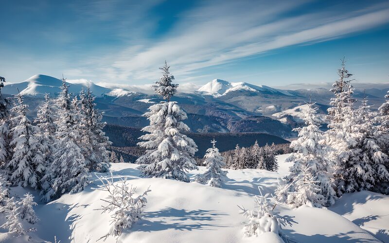 Betoverend winterlandschap