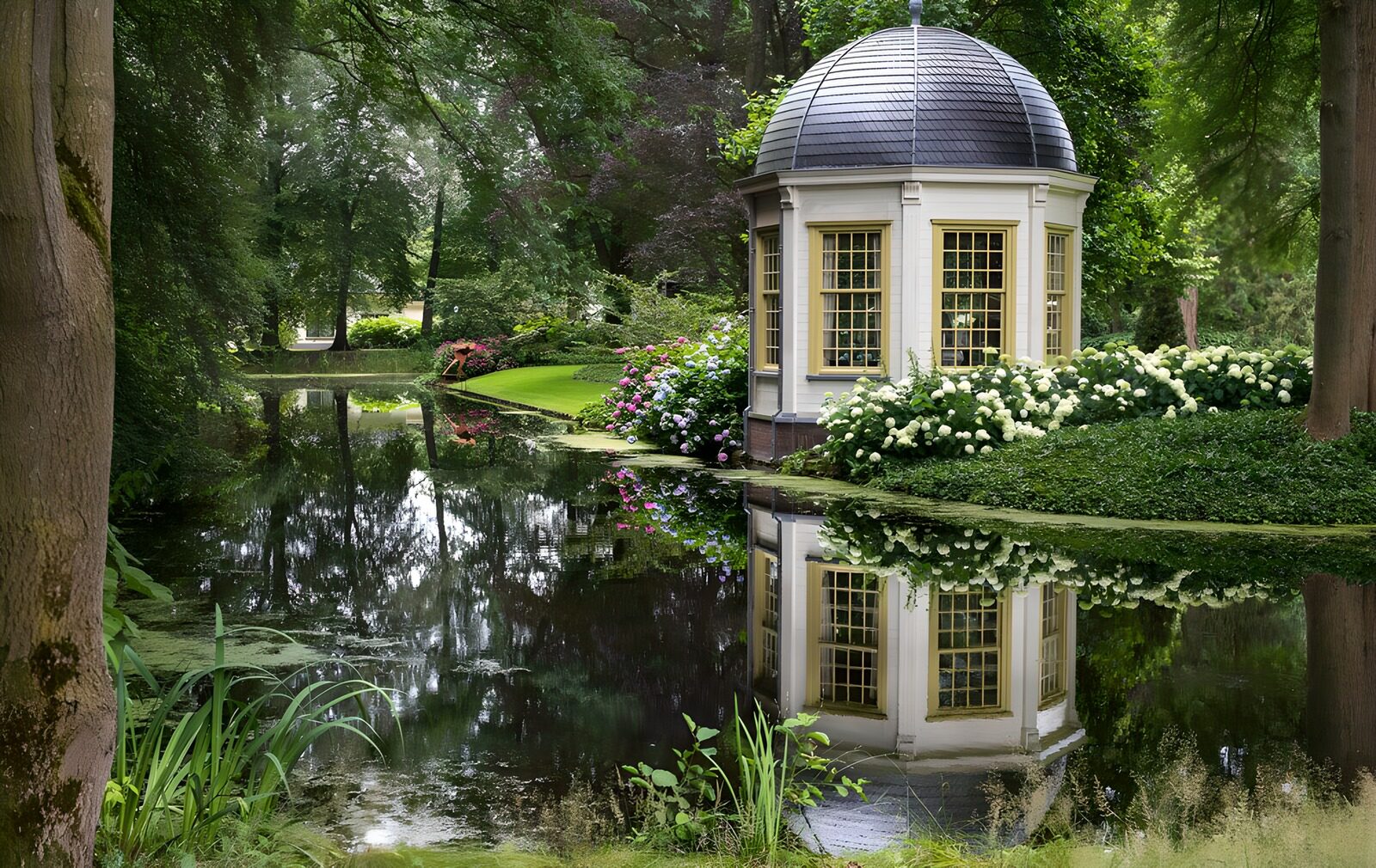 Paviljoen aan het rustige water