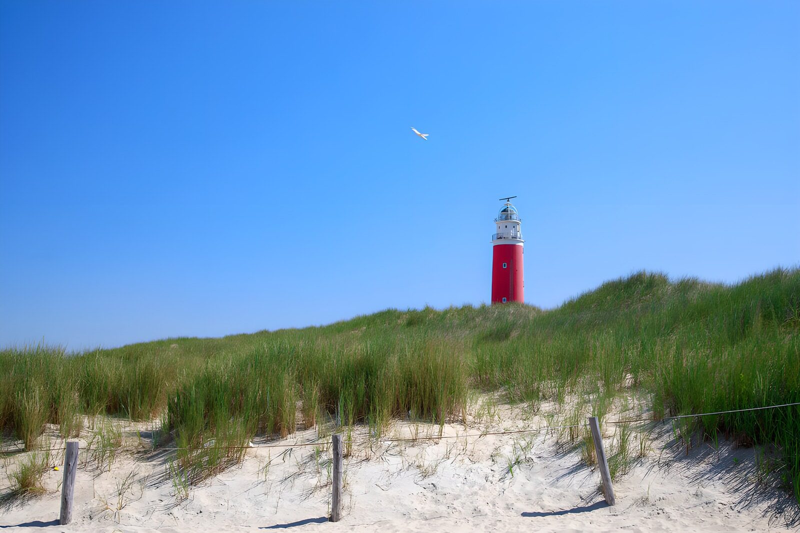 Vuurtoren tussen de duinen