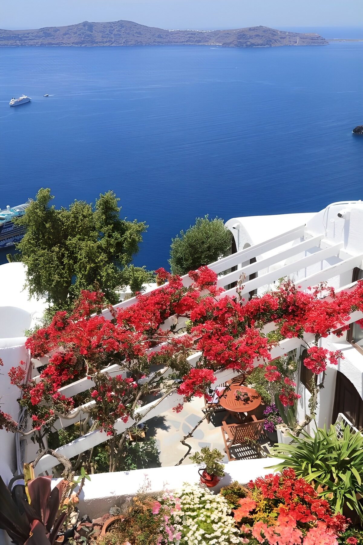 Prachtig uitzicht vanaf Santorini