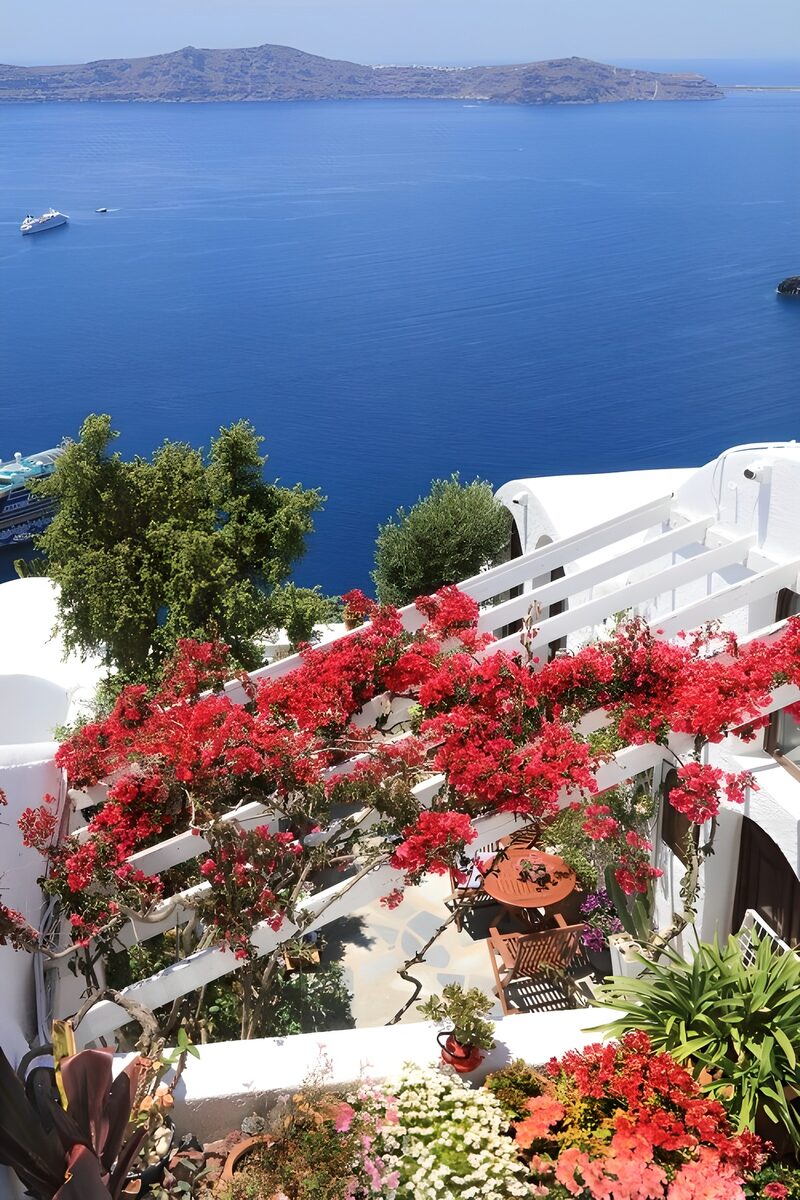 Prachtig uitzicht vanaf Santorini