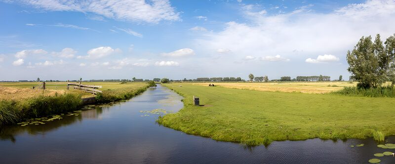 Prachtig uitzicht over het groene landschap