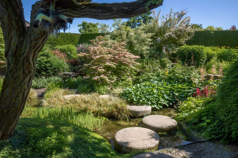 Rustige Tuin met Natuurlijke Elementen