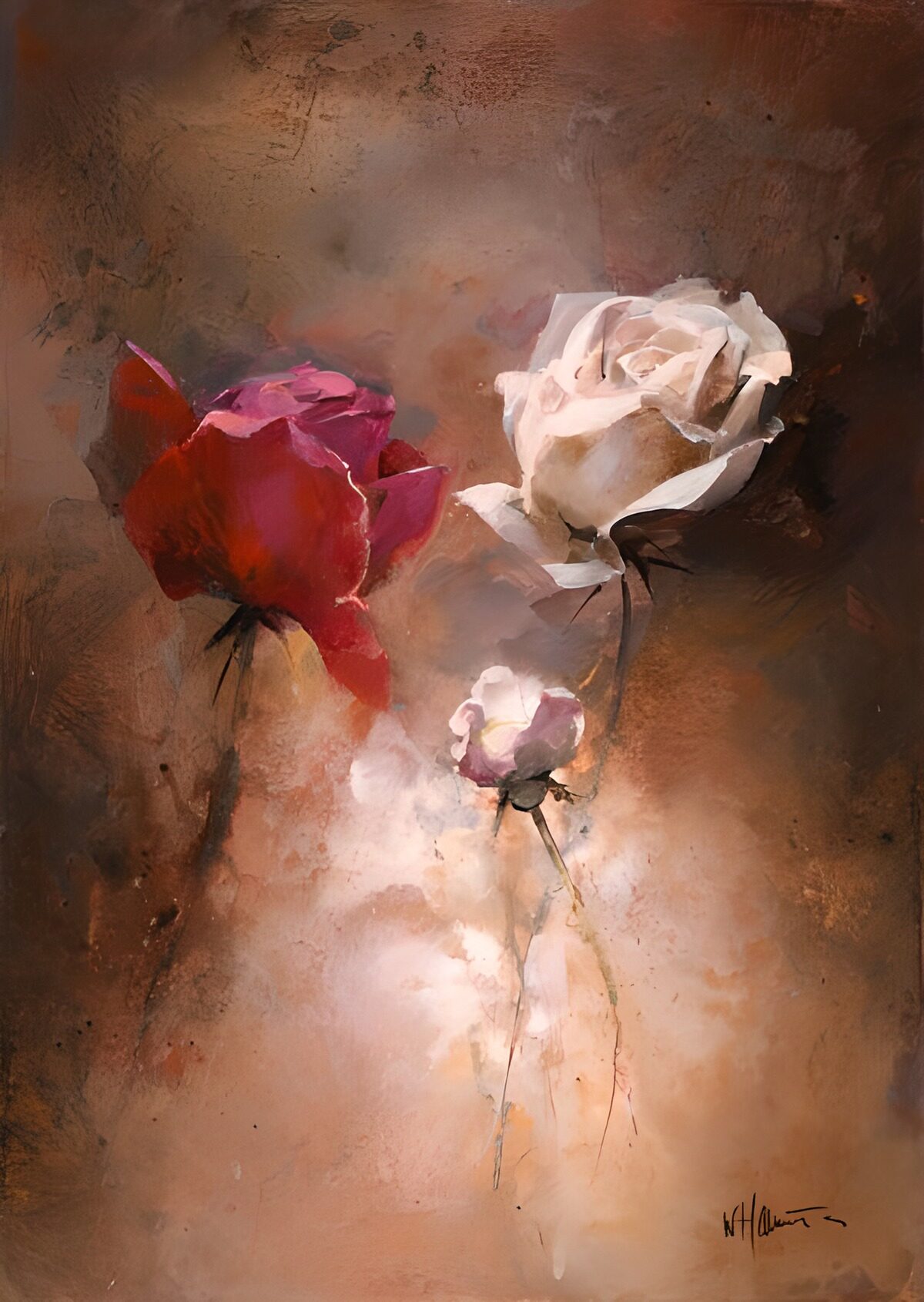 Rozen in een warme gloed