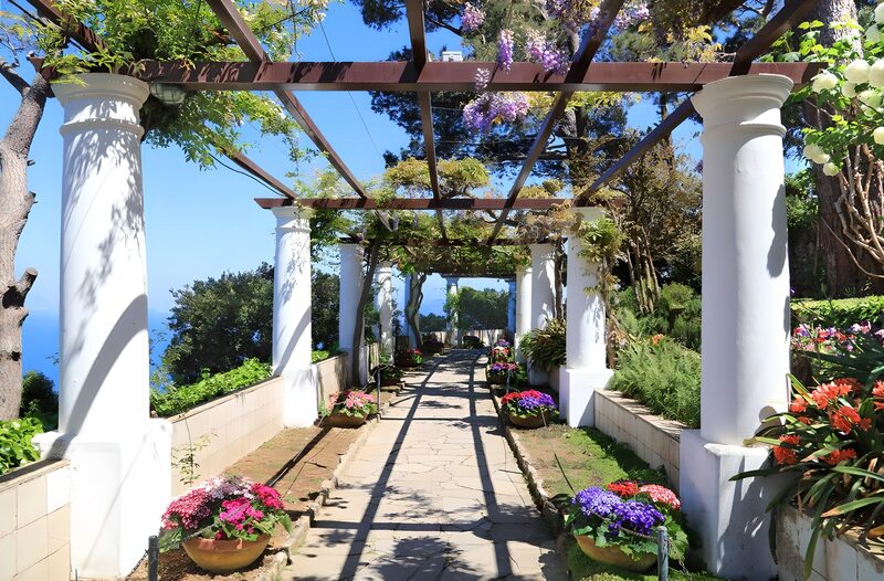 Prachtige tuin met pergola en bloemen