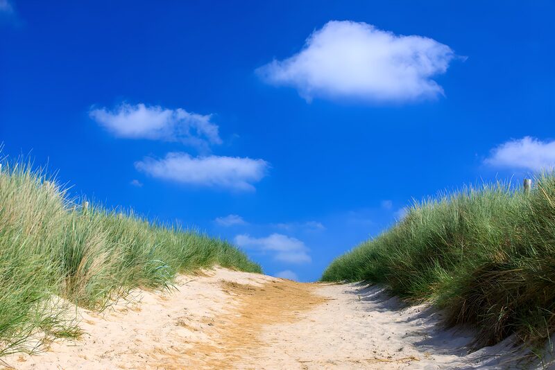 Zandpad door de duinen