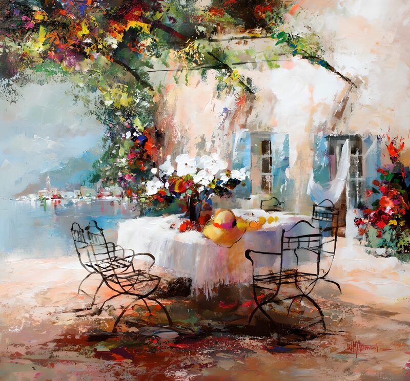 Zomerse Tafel met Fruit en Bloemen